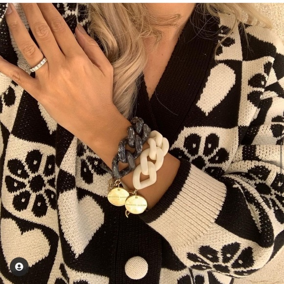 ZARA JACQUARD HEART KNIT JACKET - Picture 7 of 11